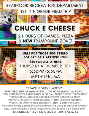 Chuck E Cheese Trip