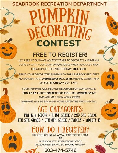 Pumpkin Decorating Contest