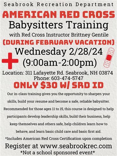 babysitter training flyer